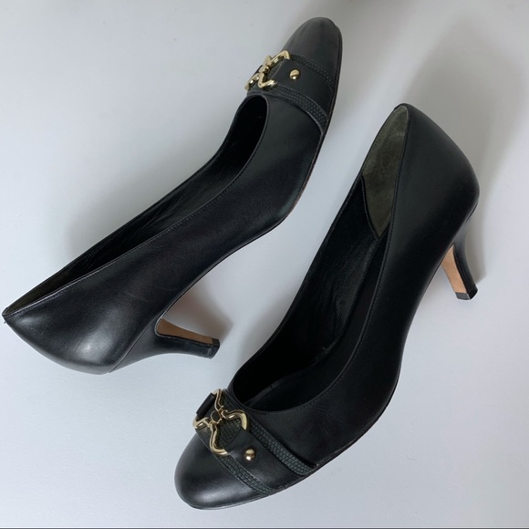 cole haan gold heels